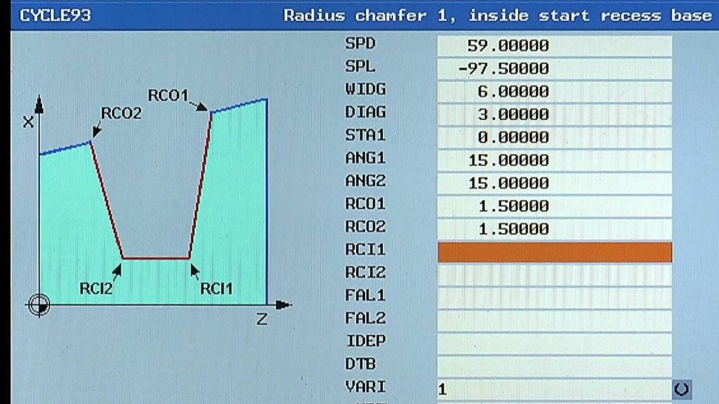 Cycle de gorge latérale sinumerik